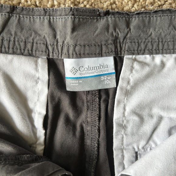 Columbia Mens 32W Gray Khaki Hiking Shorts - Picture 6 of 6